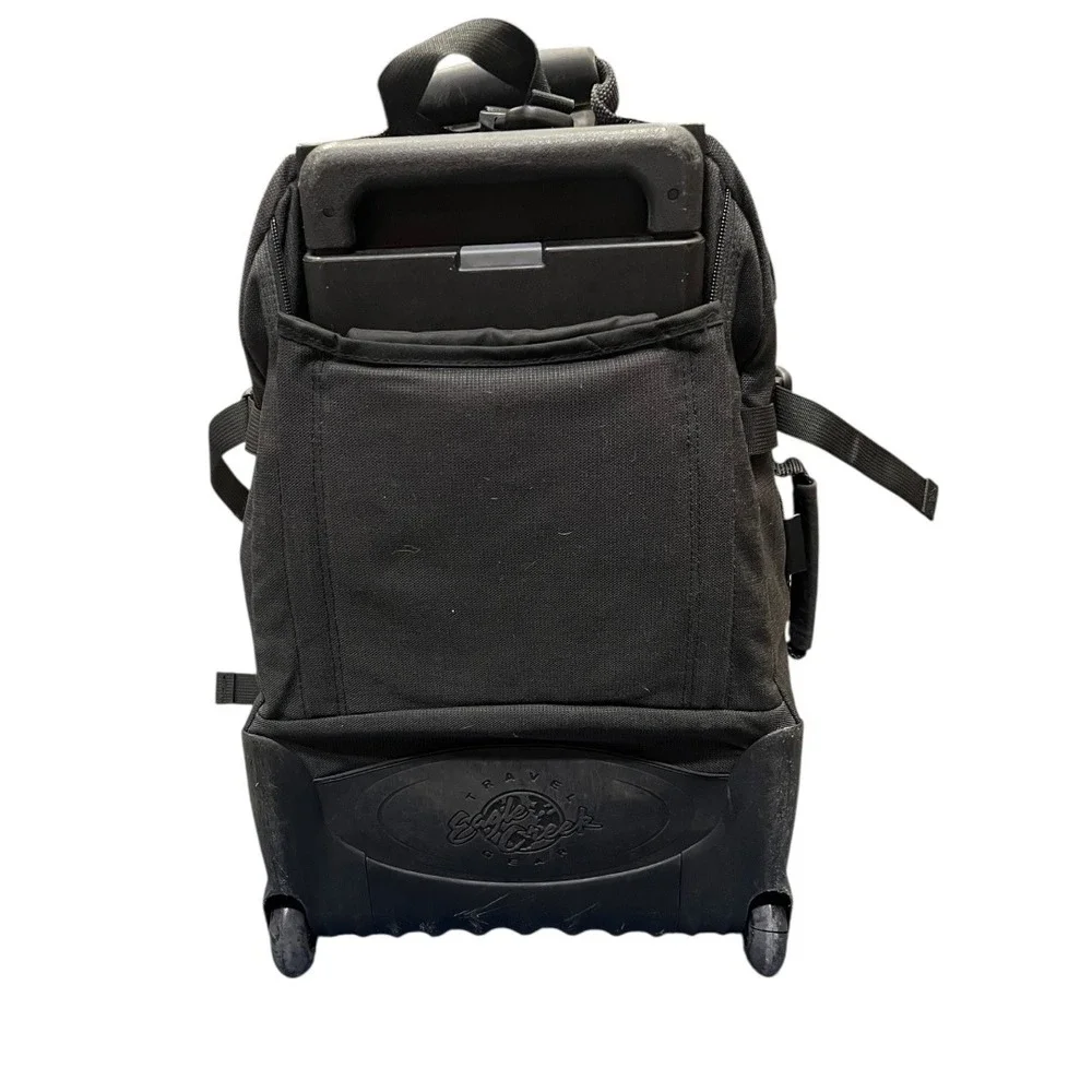 Eagle Creek Black Cordura Plus Rolling Backpack Convertible‎ Carry On Travel Bag